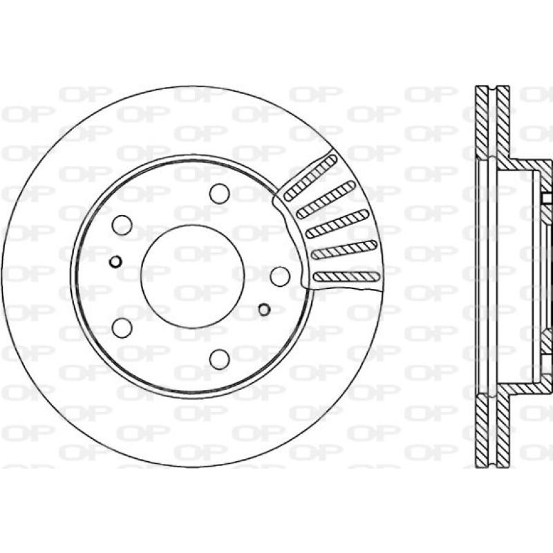 Jeu de 2 disques de frein avant OPEN PARTS BDA1801.20 - Visuel 1