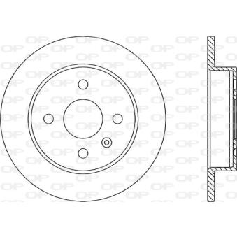 Jeu de 2 disques de frein arrière OPEN PARTS OEM 90498304