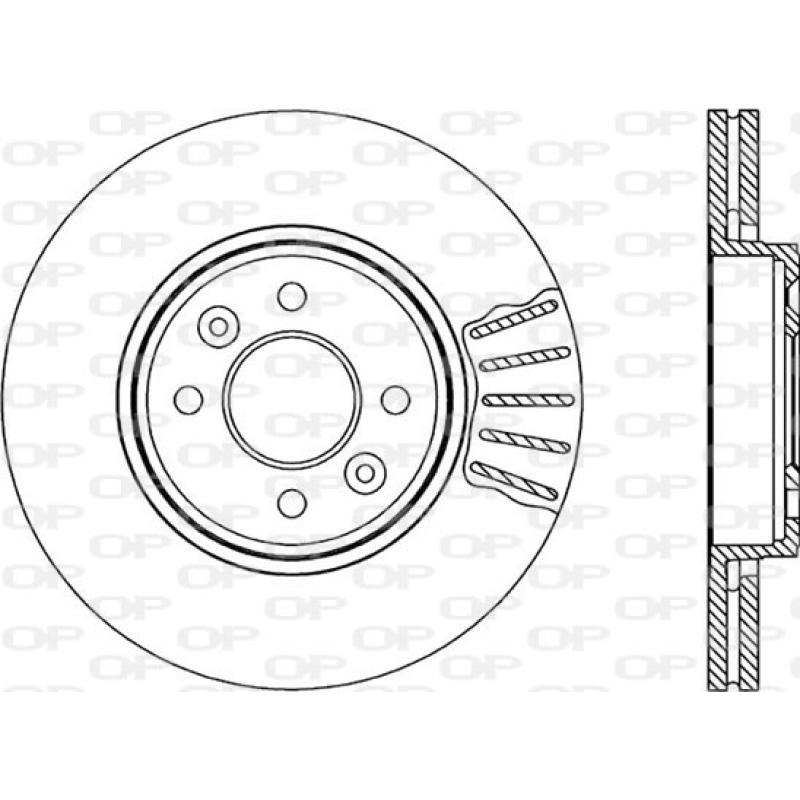Jeu de 2 disques de frein avant OPEN PARTS BDA1815.20 - Visuel 1