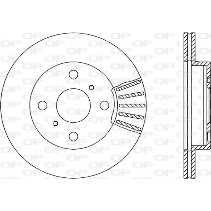 Jeu de 2 disques de frein avant OPEN PARTS BDA1841.20 - Visuel 1
