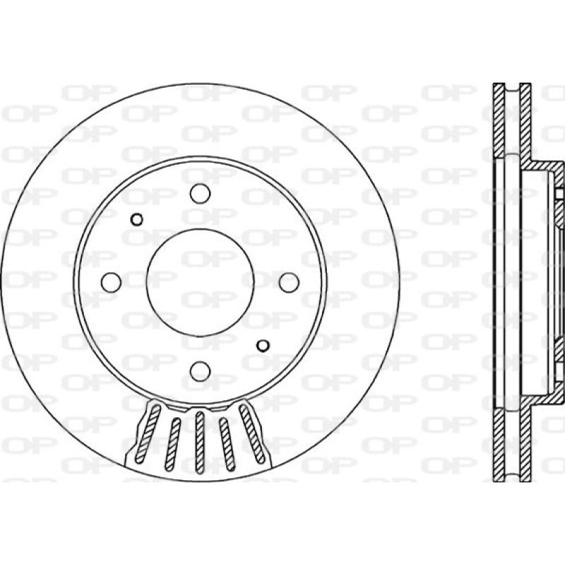 Jeu de 2 disques de frein avant OPEN PARTS BDA1870.20 - Visuel 1