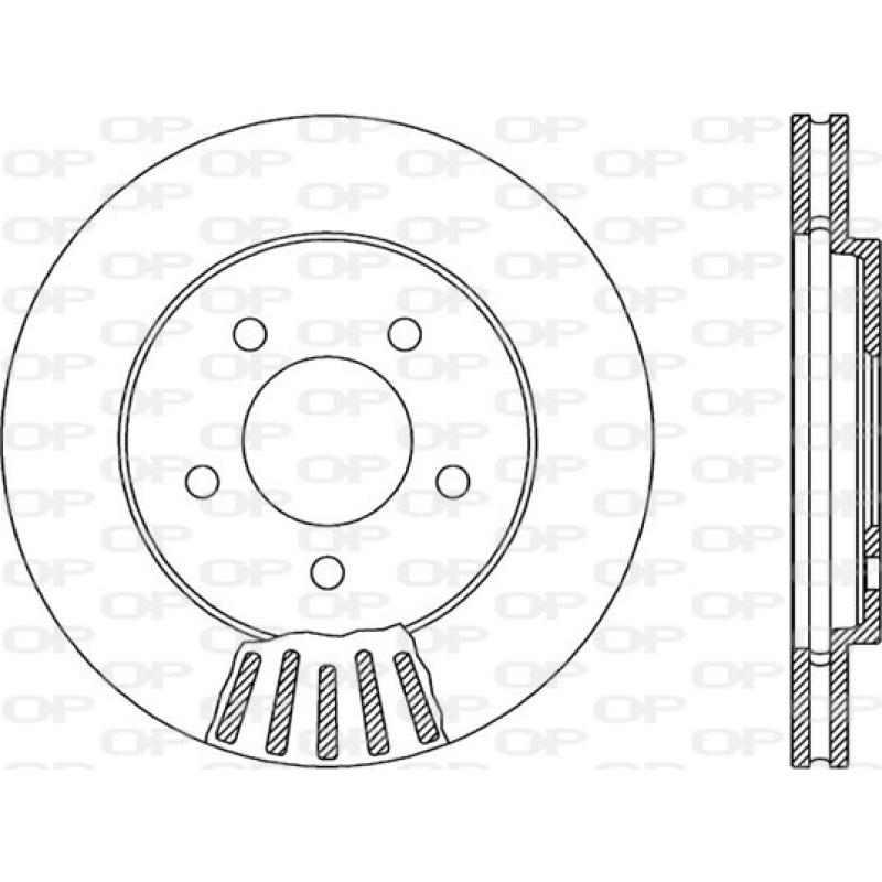 Jeu de 2 disques de frein avant OPEN PARTS BDA1871.20 - Visuel 1