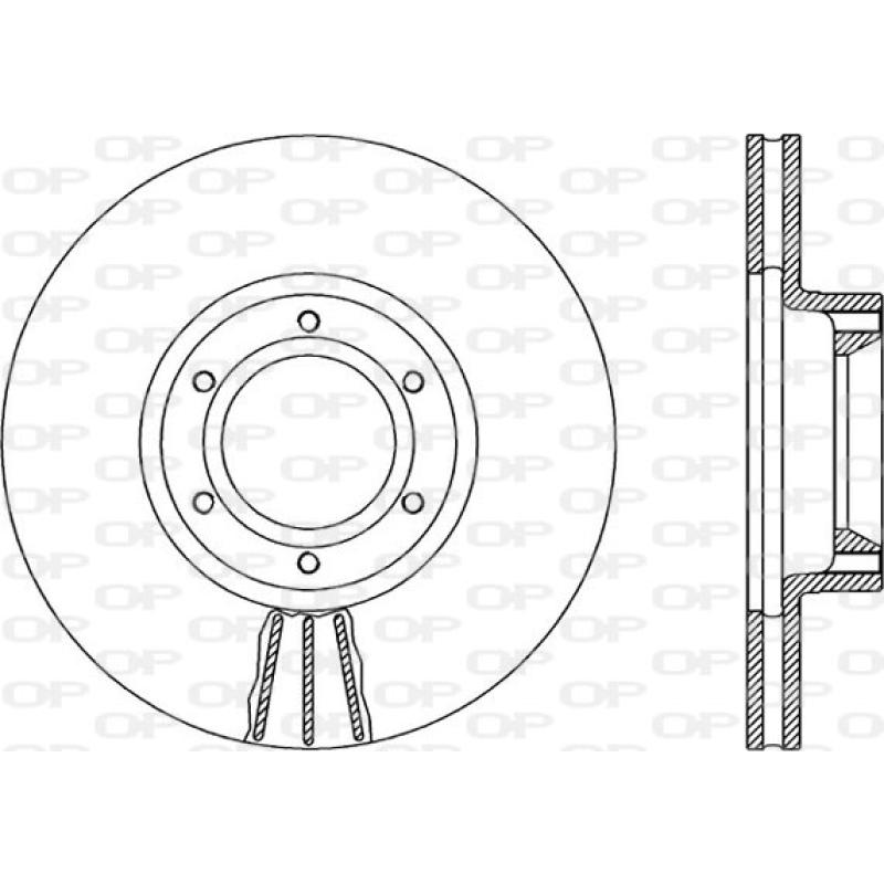 Jeu de 2 disques de frein avant OPEN PARTS BDA1878.20 - Visuel 1
