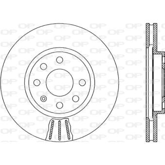 Jeu de 2 disques de frein avant OPEN PARTS BDA1880.20 pour DAEWOO MAGNUS 1.4 - 90cv