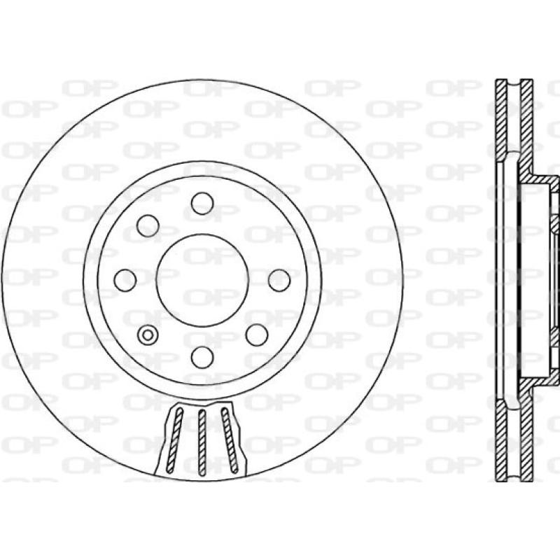 Jeu de 2 disques de frein avant OPEN PARTS BDA1880.20 - Visuel 1