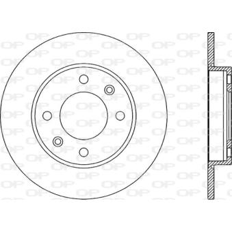 Jeu de 2 disques de frein arrière OPEN PARTS [BDA1893.10]