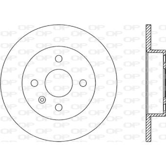 Jeu de 2 disques de frein arrière OPEN PARTS [BDA1896.10]