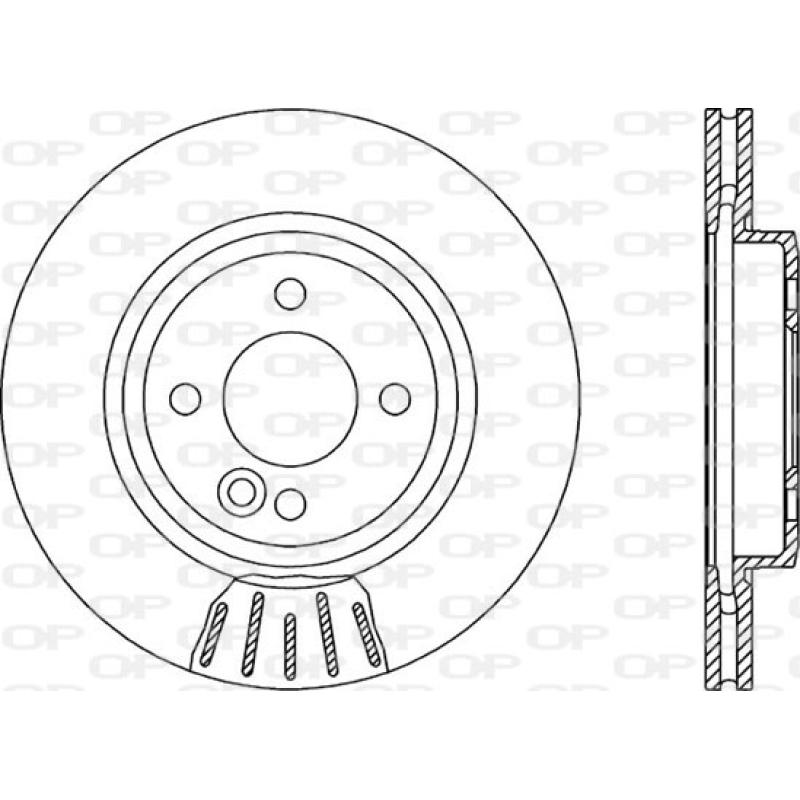 Jeu de 2 disques de frein avant OPEN PARTS BDA1902.20 - Visuel 1