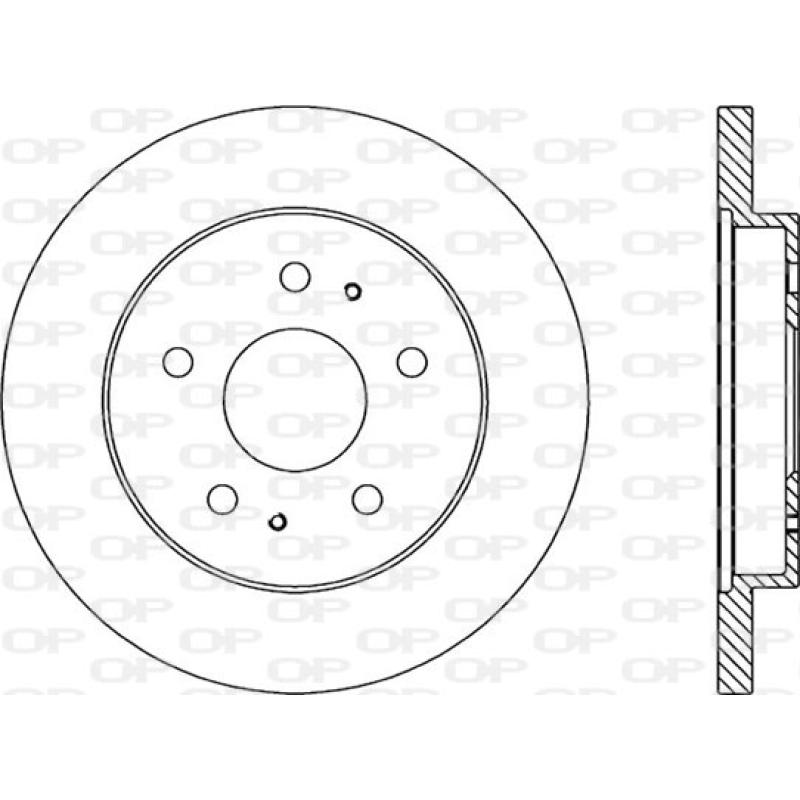 Jeu de 2 disques de frein avant OPEN PARTS BDA1920.10 - Visuel 1