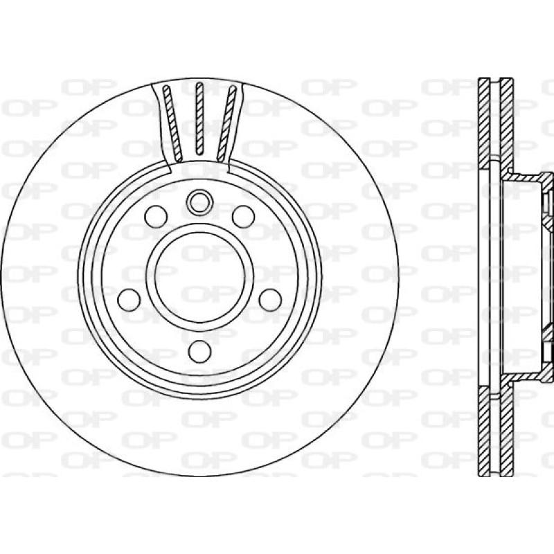 Jeu de 2 disques de frein avant OPEN PARTS BDA1937.20 - Visuel 1