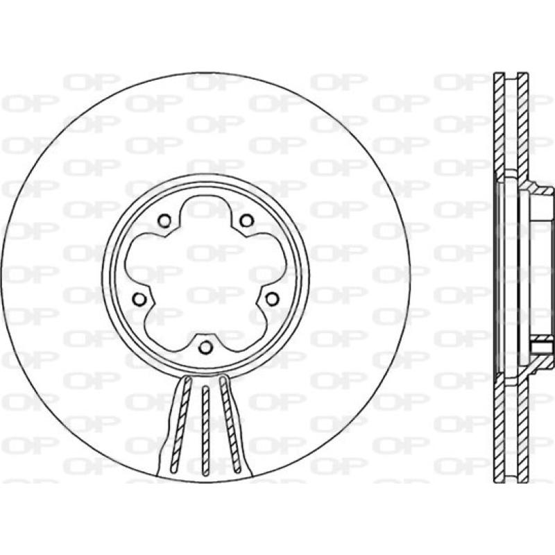 Jeu de 2 disques de frein avant OPEN PARTS BDA1946.20 - Visuel 1