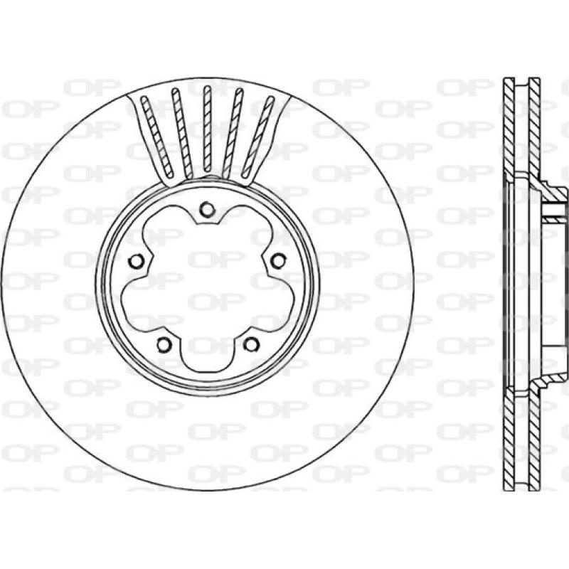 Jeu de 2 disques de frein avant OPEN PARTS BDA1947.20 - Visuel 1