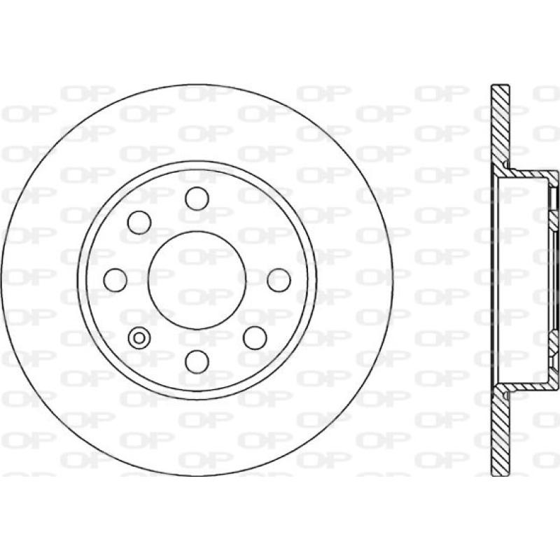 Jeu de 2 disques de frein avant OPEN PARTS BDA1967.10 - Visuel 1