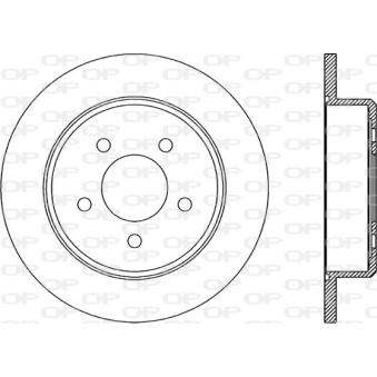 Jeu de 2 disques de frein arrière OPEN PARTS OEM K04721023