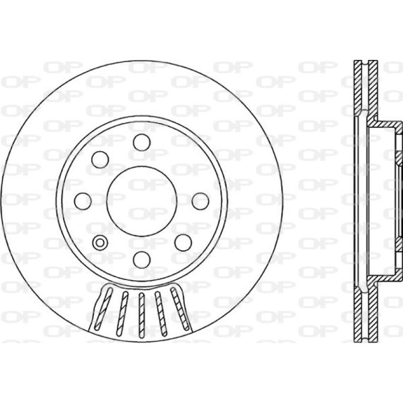 Jeu de 2 disques de frein avant OPEN PARTS BDA1983.20 - Visuel 1