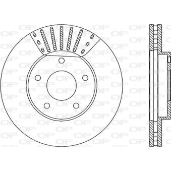 Jeu de 2 disques de frein avant OPEN PARTS OEM 40206009VA
