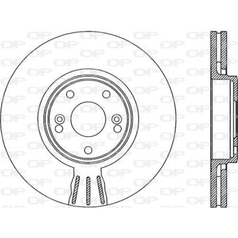 Jeu de 2 disques de frein avant OPEN PARTS OEM 8200570677