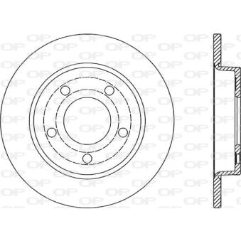 Jeu de 2 disques de frein arrière OPEN PARTS OEM C24Y26251D