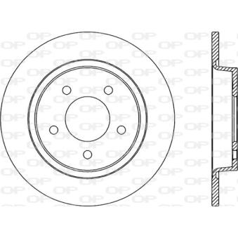 Jeu de 2 disques de frein arrière OPEN PARTS OEM C25Y26251C