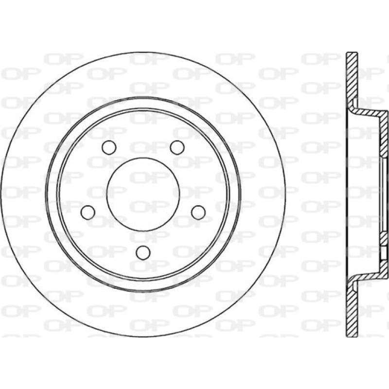 Jeu de 2 disques de frein arrière OPEN PARTS BDA2031.10 - Visuel 1