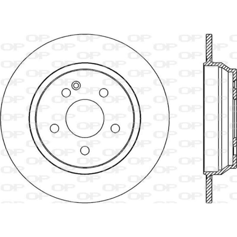Jeu de 2 disques de frein arrière OPEN PARTS BDA2040.10 - Visuel 1