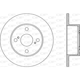 Jeu de 2 disques de frein arrière OPEN PARTS OEM 4243112190