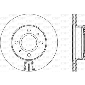 Jeu de 2 disques de frein avant OPEN PARTS OEM D1567