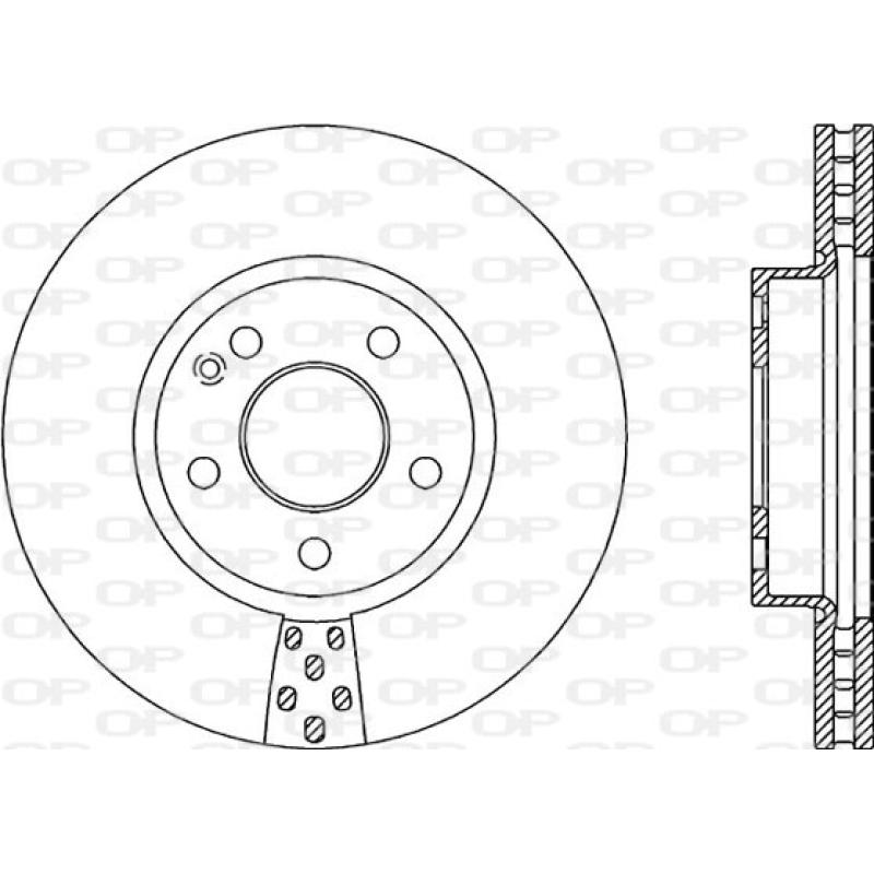 Jeu de 2 disques de frein avant OPEN PARTS BDA2060.20 - Visuel 1