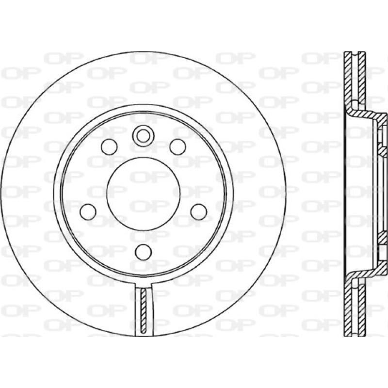 Jeu de 2 disques de frein arrière OPEN PARTS BDA2062.20 - Visuel 1