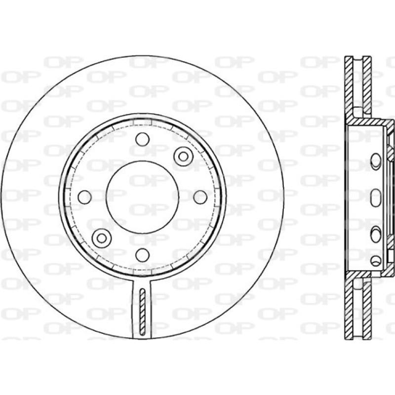 Jeu de 2 disques de frein avant OPEN PARTS BDA2070.20 - Visuel 1