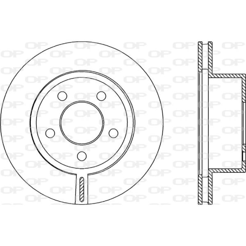 Jeu de 2 disques de frein avant OPEN PARTS BDA2089.20 - Visuel 1