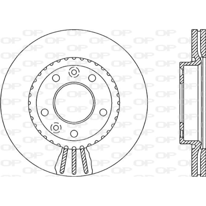 Jeu de 2 disques de frein avant OPEN PARTS BDA2137.20 - Visuel 1