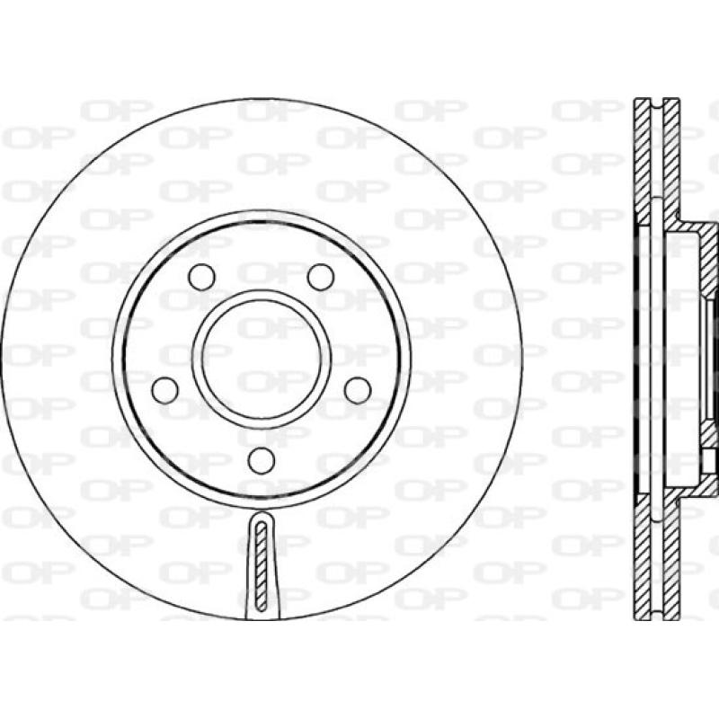 Jeu de 2 disques de frein avant OPEN PARTS BDA2141.20 - Visuel 1