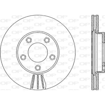 Jeu de 2 disques de frein avant OPEN PARTS OEM C24Y3325XC9A