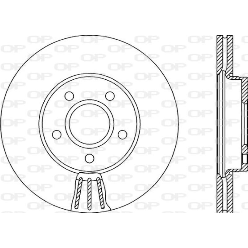 Jeu de 2 disques de frein avant OPEN PARTS BDA2152.20 - Visuel 1