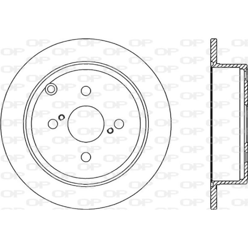 Jeu de 2 disques de frein arrière OPEN PARTS BDA2169.10 - Visuel 1