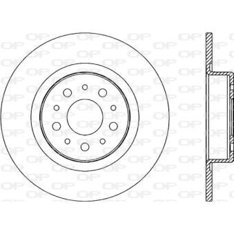 Jeu de 2 disques de frein arrière OPEN PARTS [BDA2179.10]