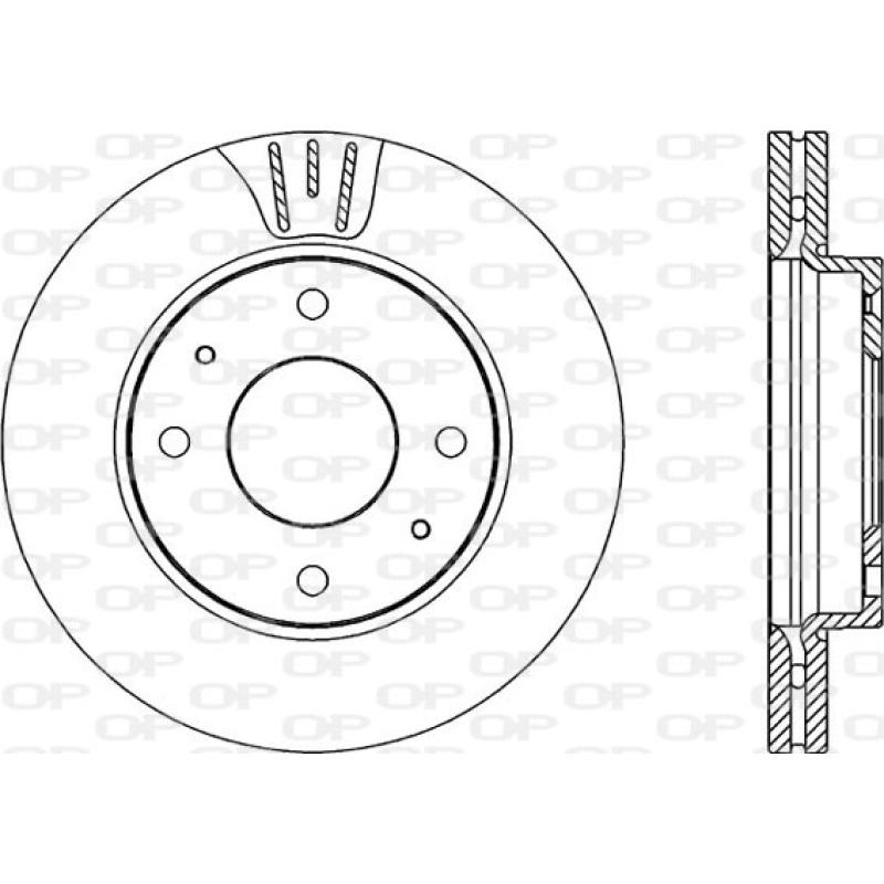 Jeu de 2 disques de frein avant OPEN PARTS BDA2203.20 - Visuel 1