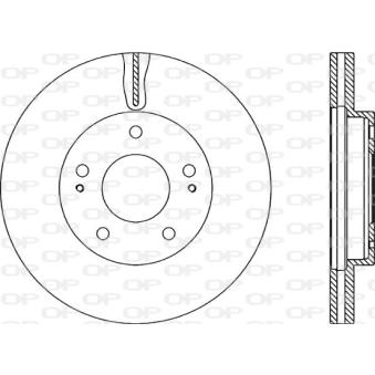 Jeu de 2 disques de frein avant OPEN PARTS [BDA2205.20]