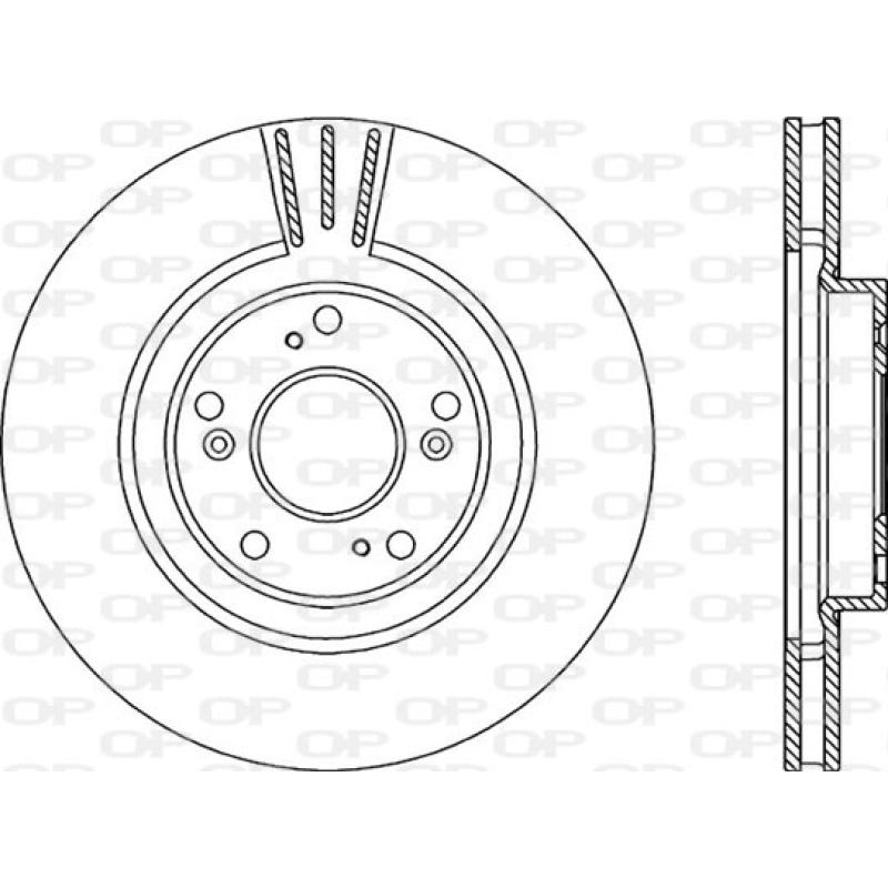 Jeu de 2 disques de frein avant OPEN PARTS BDA2209.20 - Visuel 1