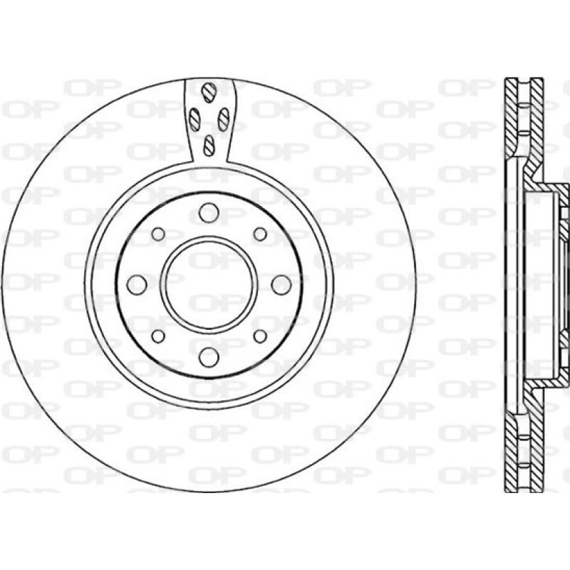 Jeu de 2 disques de frein avant OPEN PARTS BDA2217.20 - Visuel 1