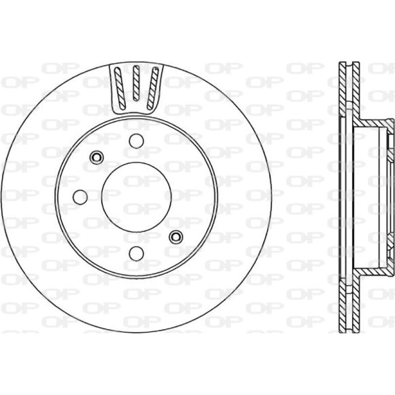 Jeu de 2 disques de frein avant OPEN PARTS BDA2223.20 - Visuel 1