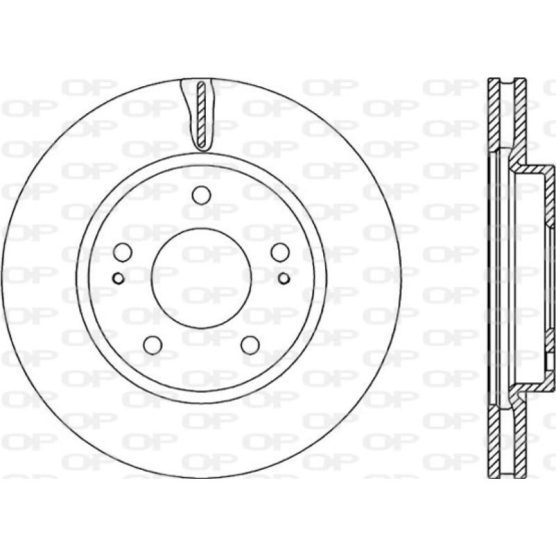 Jeu de 2 disques de frein avant OPEN PARTS BDA2237.20 - Visuel 1