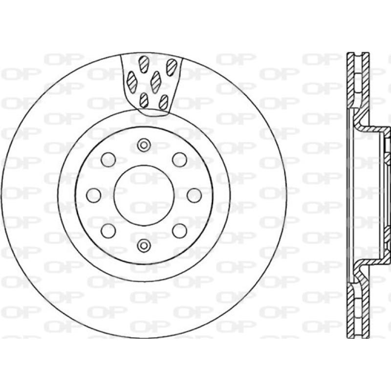 Jeu de 2 disques de frein avant OPEN PARTS BDA2259.20 - Visuel 1