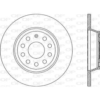 Jeu de 2 disques de frein arrière OPEN PARTS [BDA2263.10]