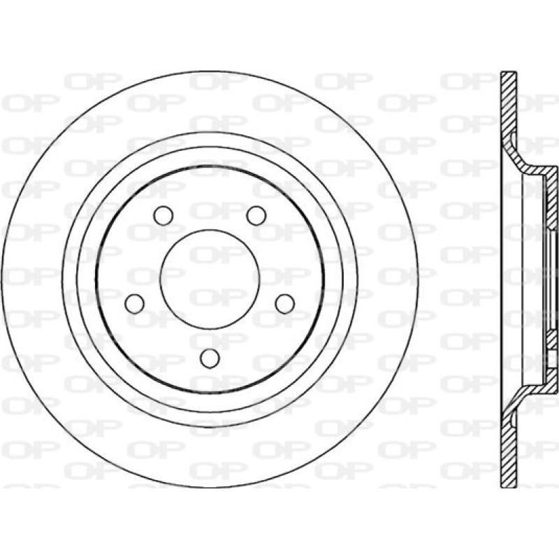 Jeu de 2 disques de frein arrière OPEN PARTS BDA2264.10 - Visuel 1