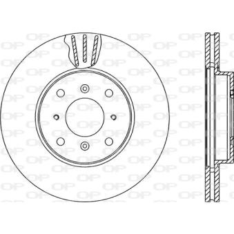 Jeu de 2 disques de frein avant OPEN PARTS OEM 45251ST3E60