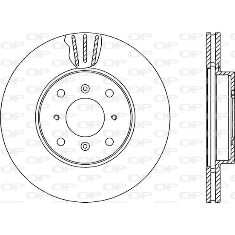Jeu de 2 disques de frein avant OPEN PARTS BDA2265.20 - Visuel 1