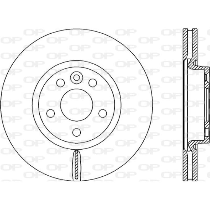 Jeu de 2 disques de frein avant OPEN PARTS BDA2304.20 - Visuel 1