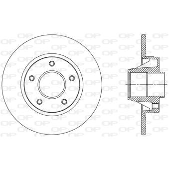 Jeu de 2 disques de frein arrière OPEN PARTS OEM 8200228610